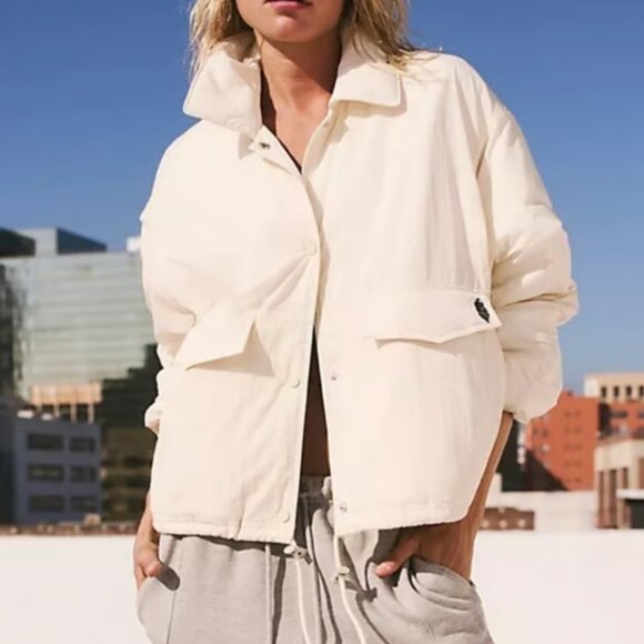 Free People Movement Off The Bleachers Coaches Jacket - Picture 1 of 13